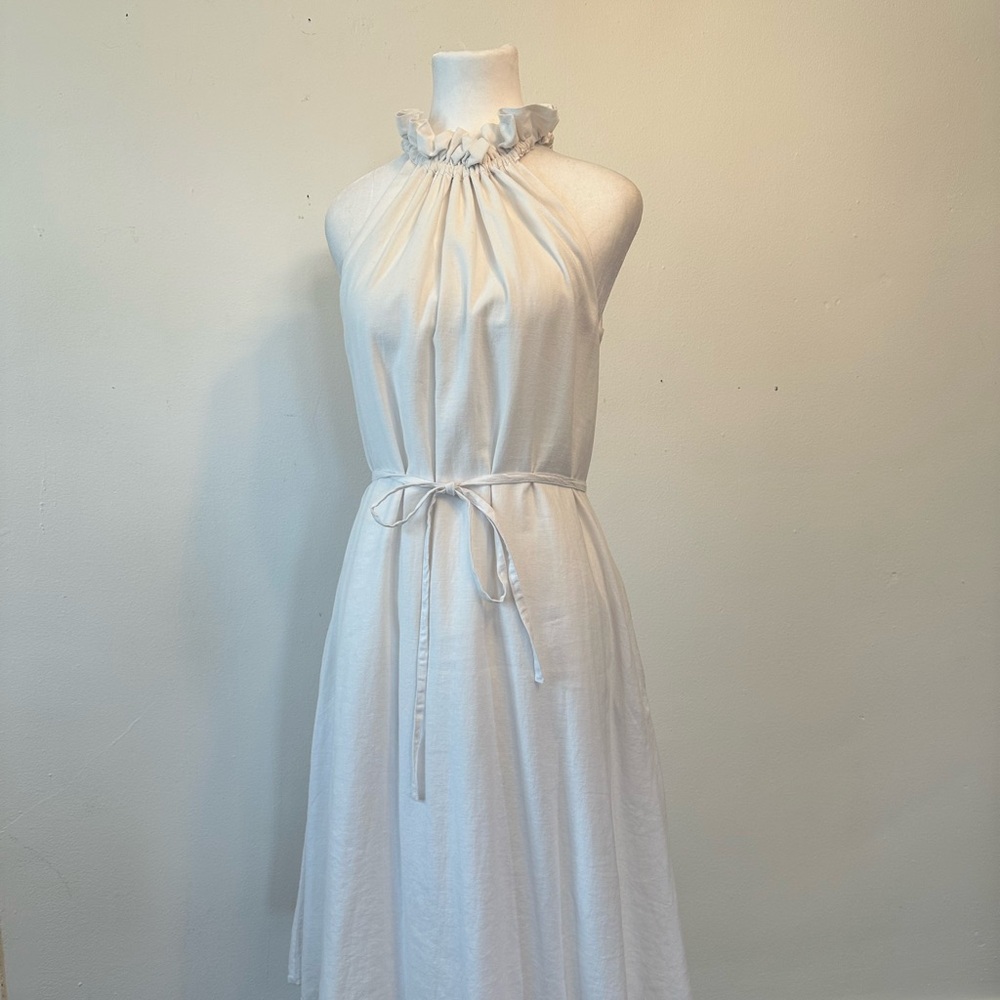 Banana Republic White Halter Dress